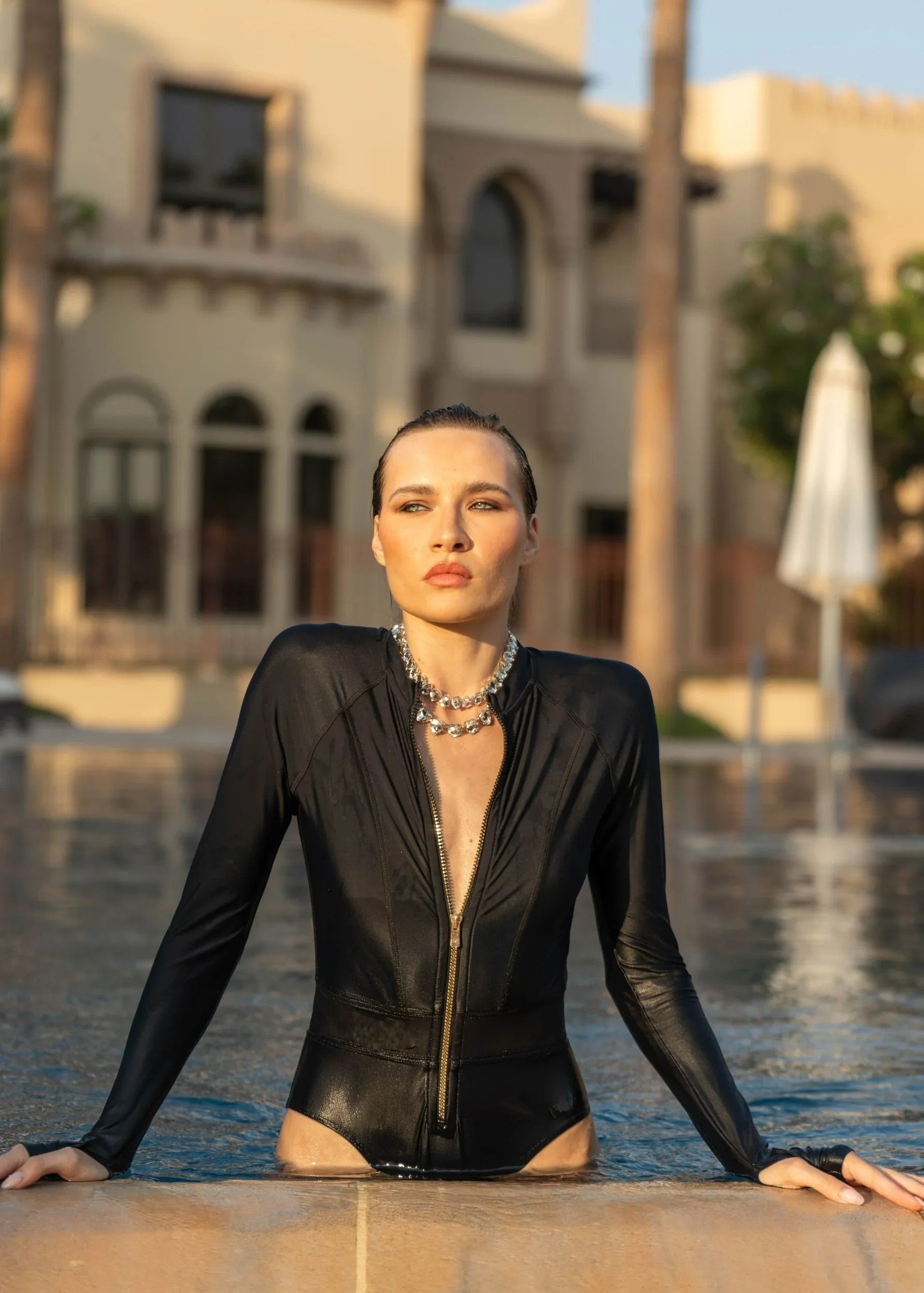 Fairouz | Sculpting UV-Protected Long Sleeve Swimsuit