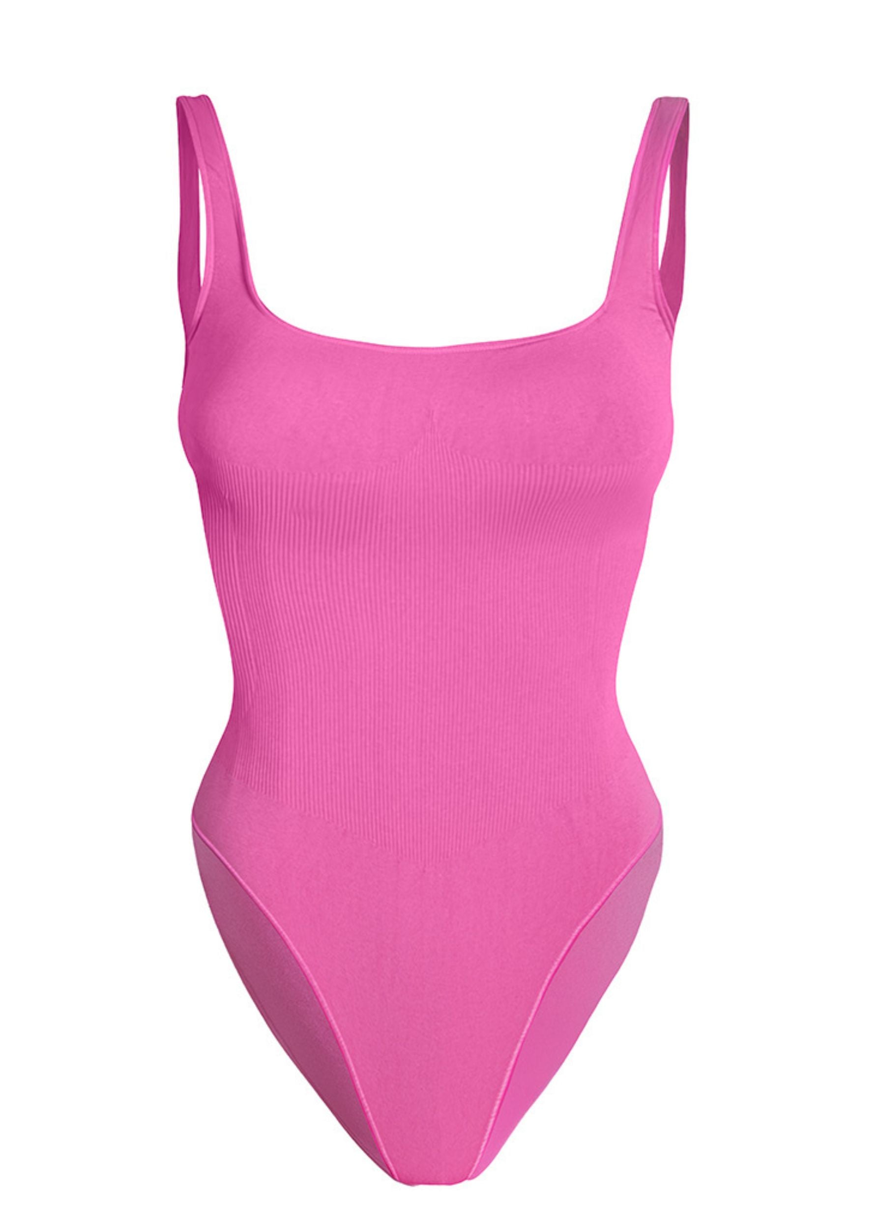 Full-coverage seamless bodysuit with core compression fit